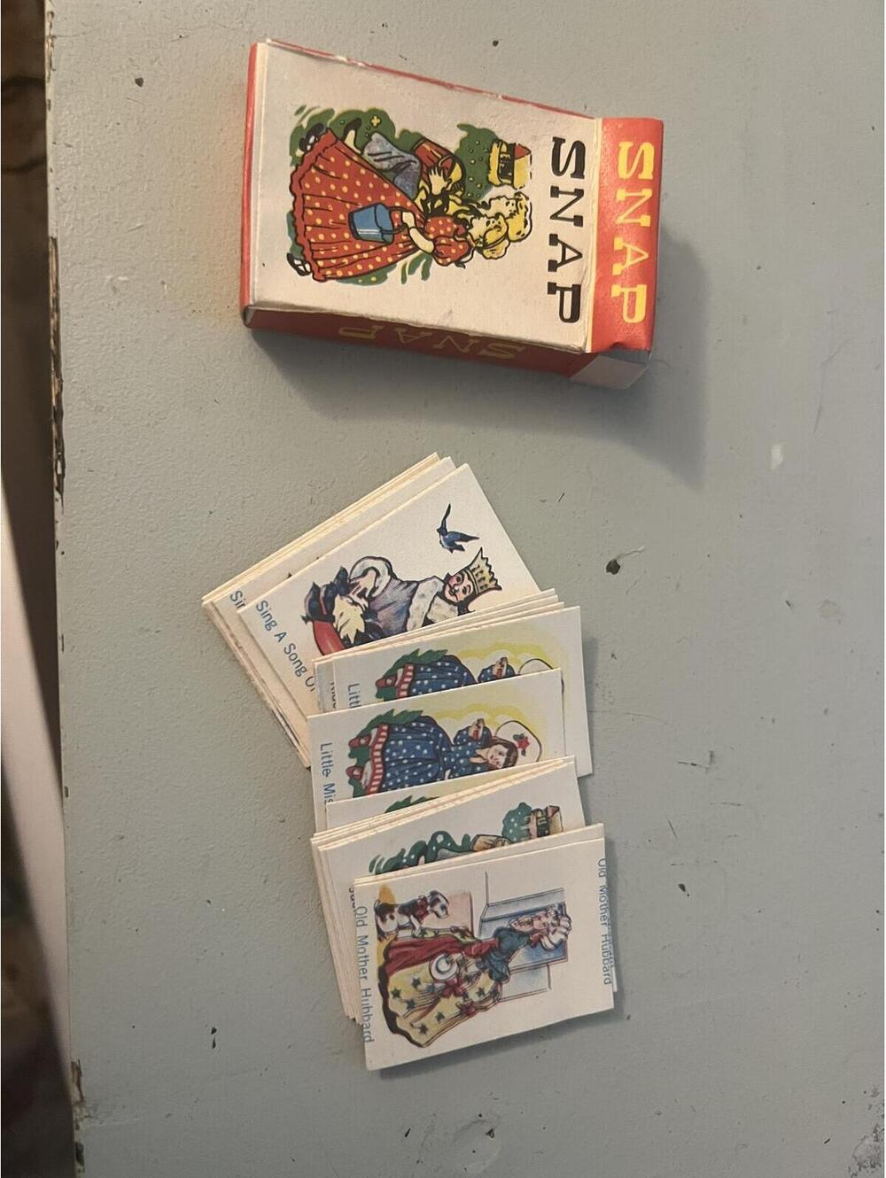 Vintage Mini Snap Card Game with Illustrated Cards